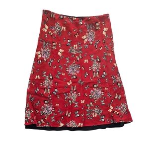 Vintage Lilly Butterfly Print Midi Skirt Size Large